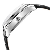 Kenneth Cole Automatic Black Dial Leather Strap Watch for Men-NDKC51083001MN