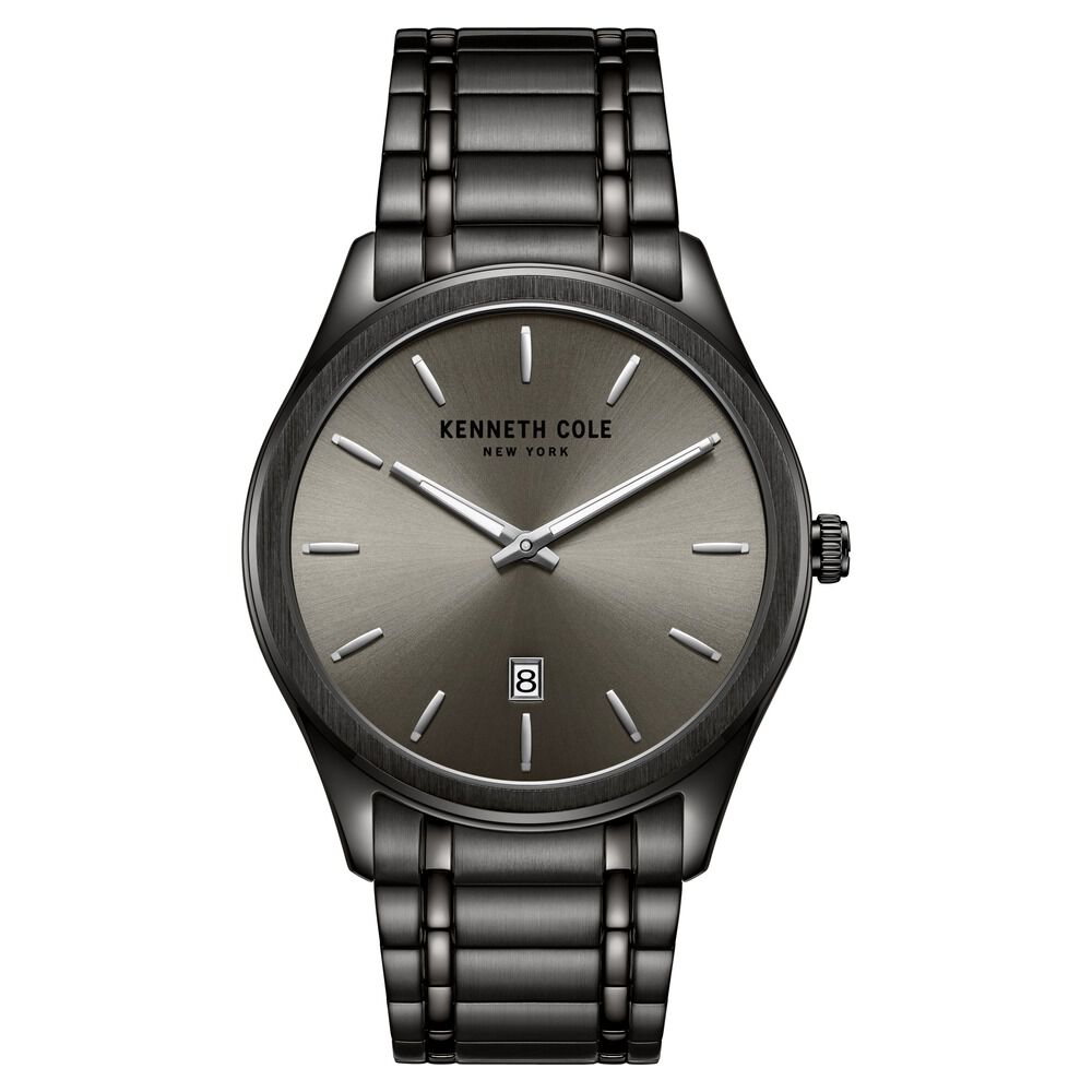Kenneth Cole Quartz Analog with Date Grey Dial Watch for Men-NCKC51117002MNW