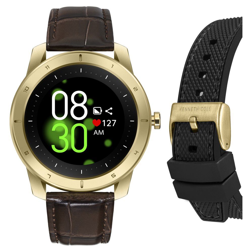 Kenneth Cole Smart Black Dial Silicone Strap Unisex Watch KCGD21740