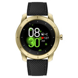 Kenneth Cole Smart Black Dial Silicone Strap Unisex Watch With Brown Strap-NTKCGD21740W