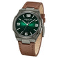Kenneth Cole Quartz Analog Green Dial Brown Leather Strap Watch for Men-NTKCWGA0015202MN