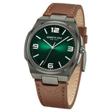Kenneth Cole Quartz Analog Green Dial Brown Leather Strap Watch for Men-NTKCWGA0015202MN