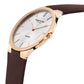 Kenneth Cole Silver Dial Leather Strap Watch For Men