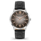 Kenneth Cole Black Dial Leather Strap Watch For Men