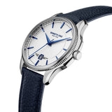 Kenneth Cole Quartz Analog With Date Silver Dial Leather Strap Watch For Men