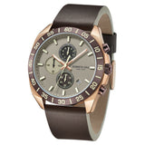 Kenneth Cole Quartz Chronograph Grey dial Leather Strap Watch for Men KCWGC0016102MN