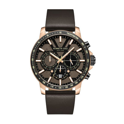 Kenneth Cole Black Dial Quartz Multifunction Watch For Men
