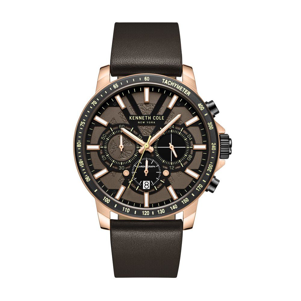 Kenneth Cole Black Dial Quartz Multifunction Watch for Men