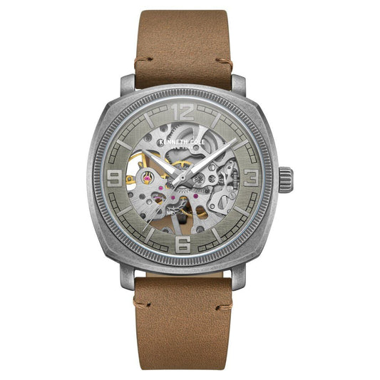 Kenneth Cole Silver Dial Analog Mechanical Hand Wound Watch for Men