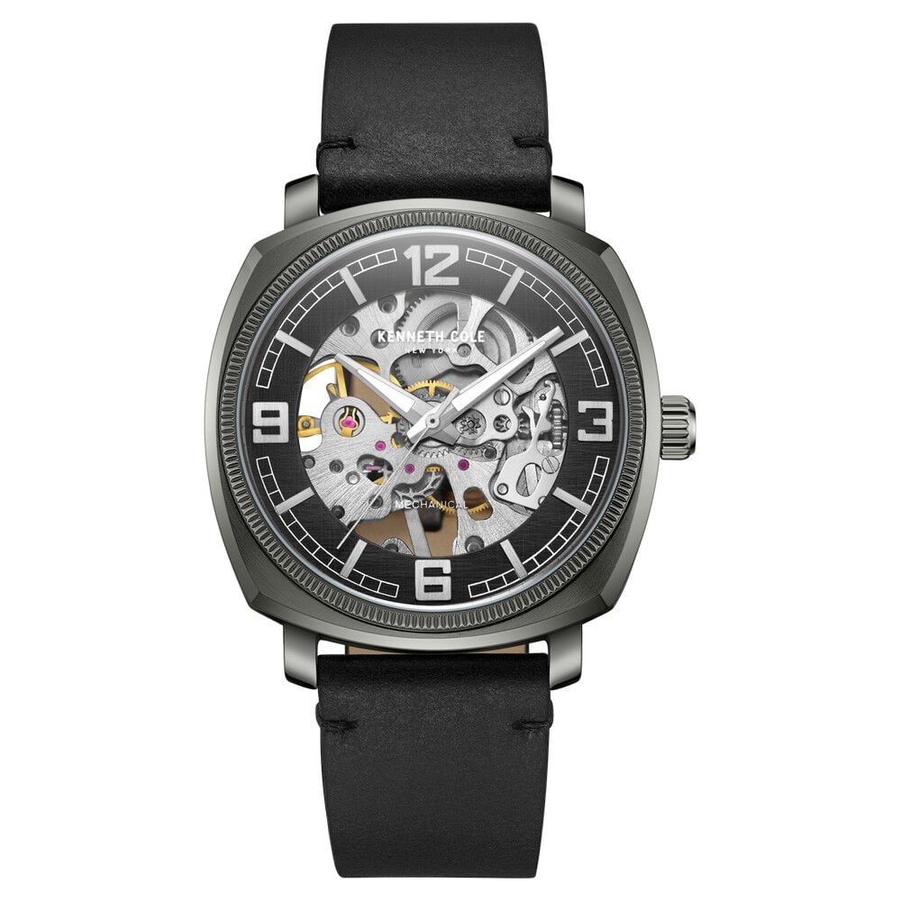 Kenneth Cole Black Dial Analog Mechanical Hand Wound Watch for Men