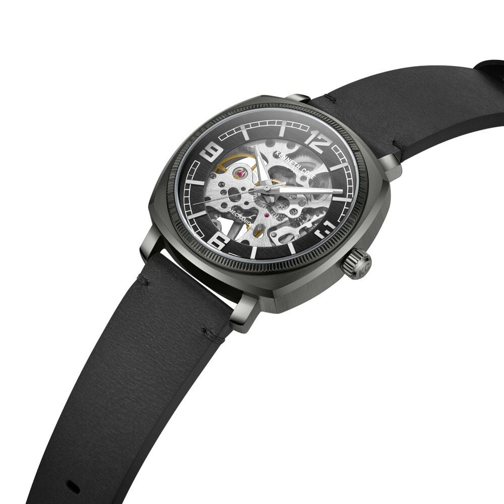 Kenneth Cole Black Dial Analog Mechanical Hand Wound Watch for Men