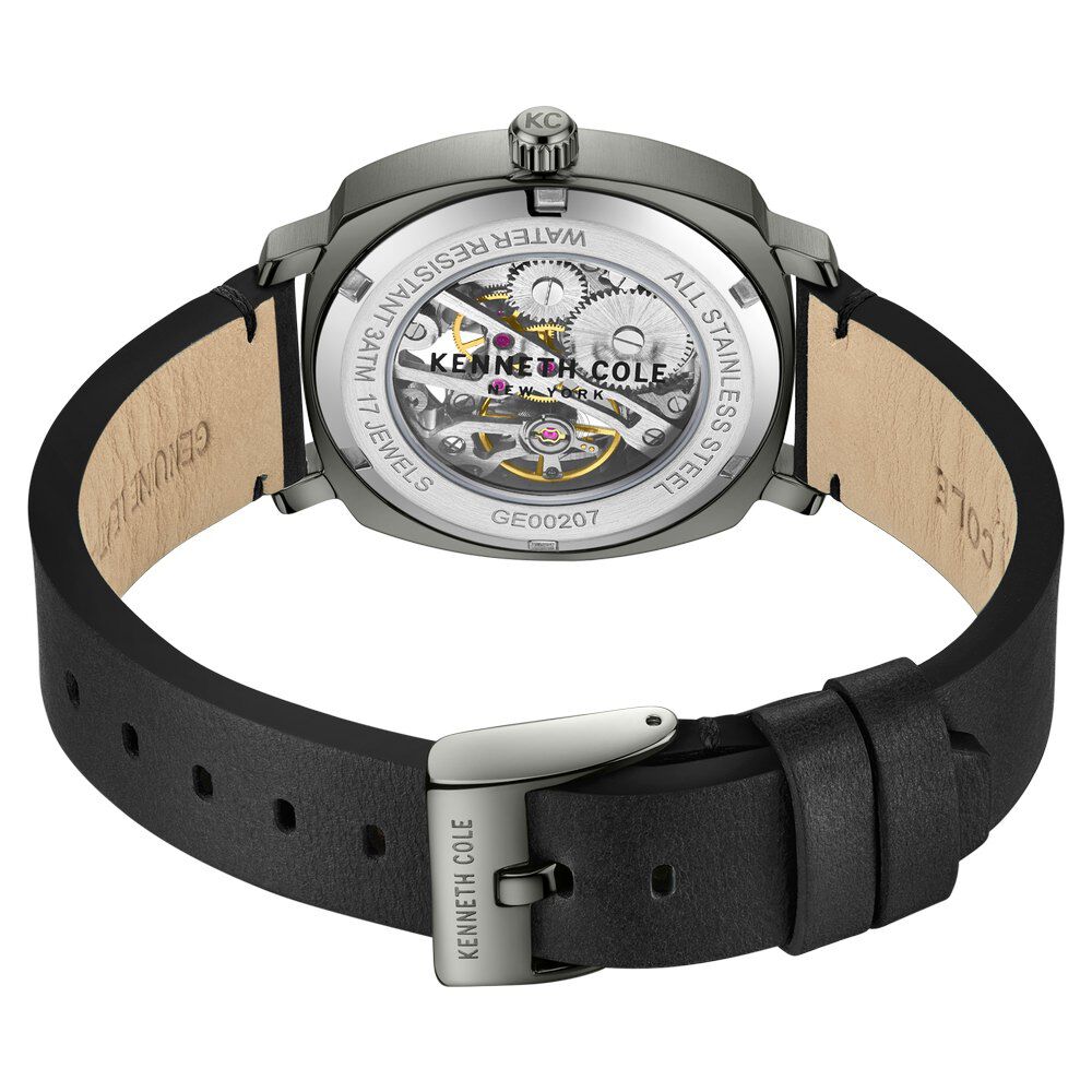 Kenneth Cole Black Dial Analog Mechanical Hand Wound Watch for Men