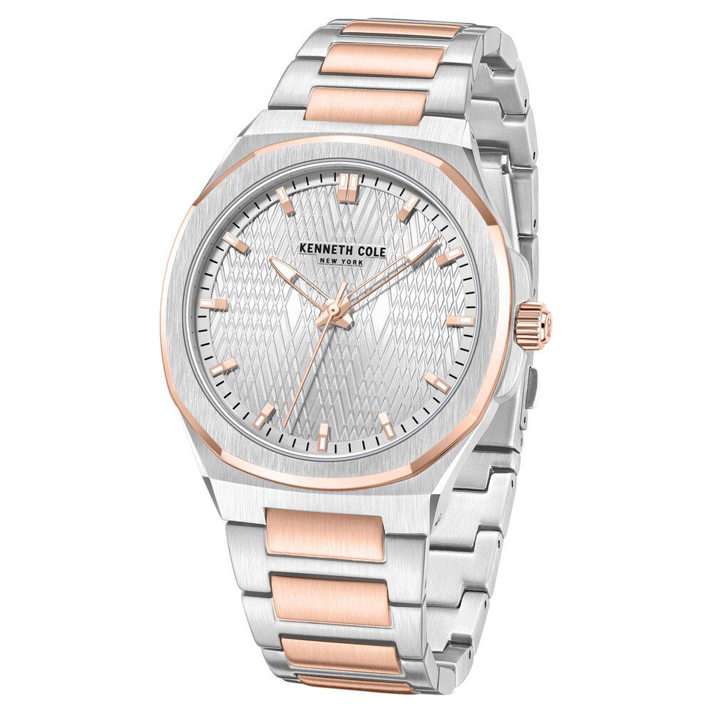 Kenneth Cole Quartz Analog Silver Dial Stainless Steel Strap Watch For Men KCWGG0047003MN