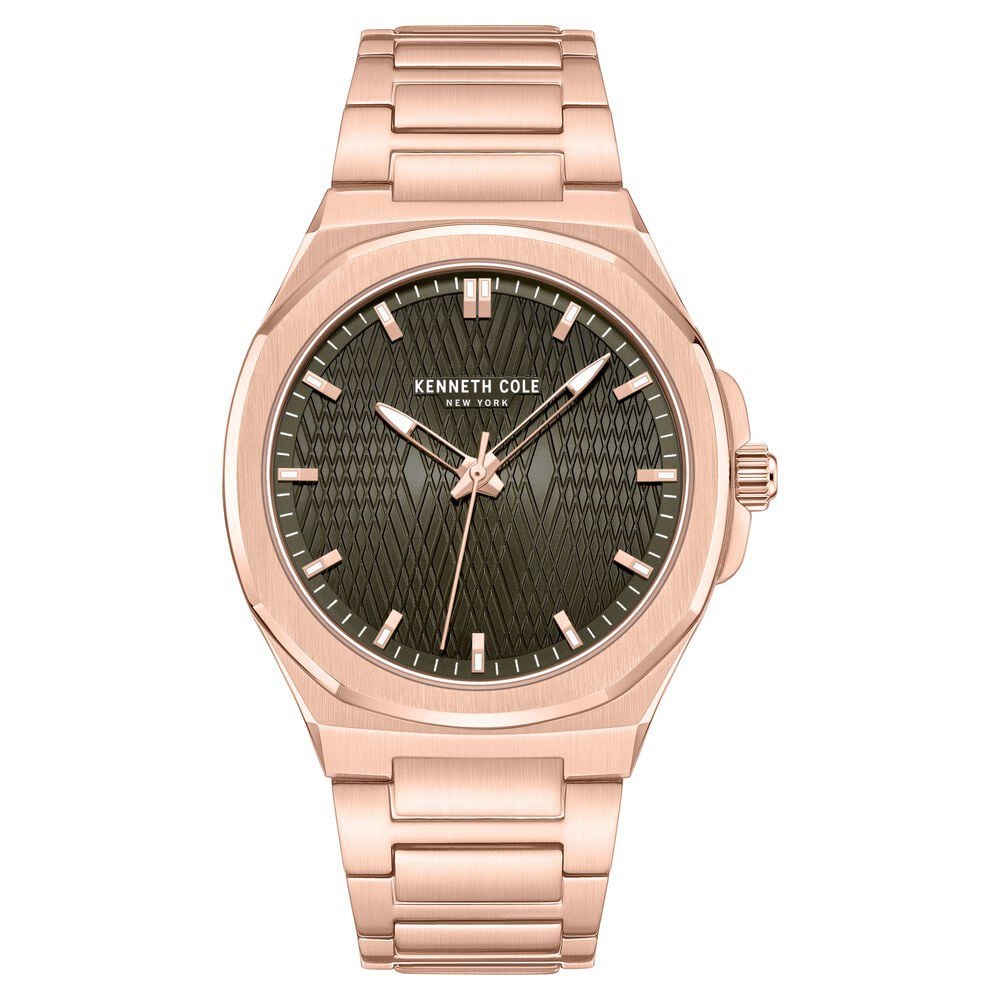 Kenneth Cole Quartz Analog Grey Dial Stainless Steel Strap Watch For Men-NTKCWGG0047004MN