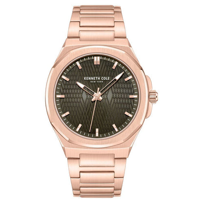 Kenneth Cole Quartz Analog Grey Dial Stainless Steel Strap Watch For Men-NTKCWGG0047004MN