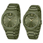 Kenneth Cole Kenneth Cole Quartz Analog Green Dial With Green Stainless Steel Strap Watch for Couple KCWGG0049301GLPA
