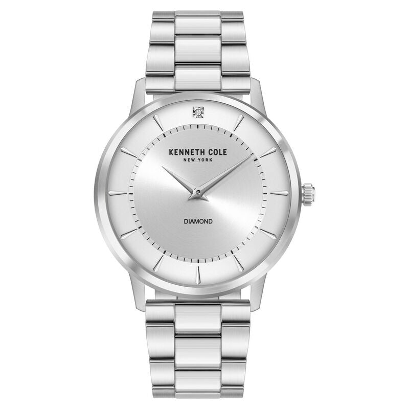 Kenneth Cole Quartz Analog Silver Dial Stainless Steel Strap Watch For Men