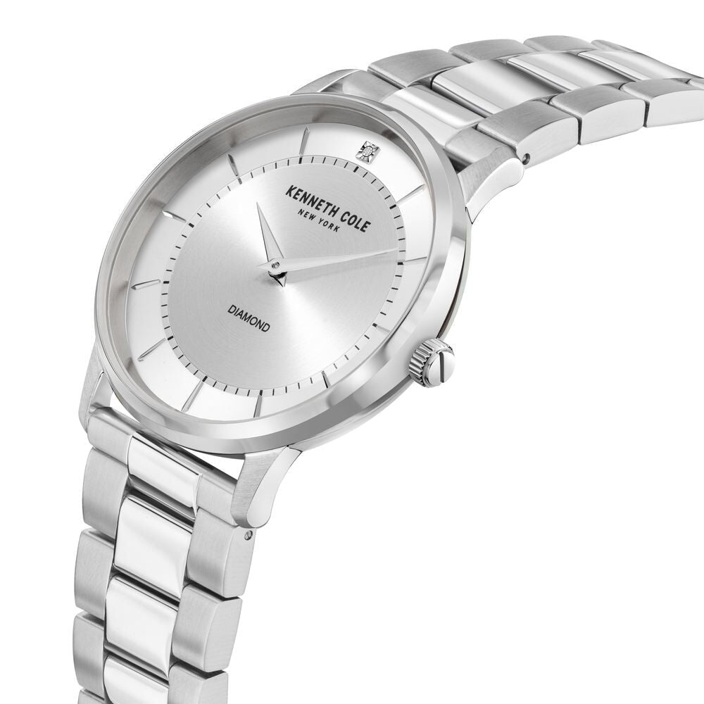 Kenneth Cole Quartz Analog Silver Dial Stainless Steel Strap Watch For Men