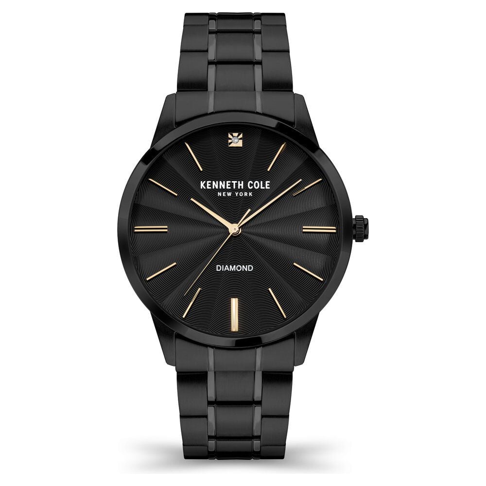 Kenneth Cole Black Dial Stainless Steel Strap Watch For Men NEKCWGG2122902MN