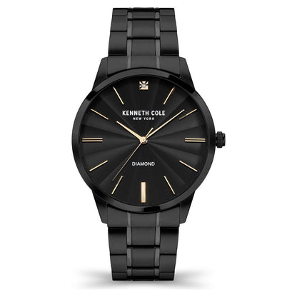 Kenneth Cole Black Dial Stainless Steel Strap Watch For Men NEKCWGG2122902MN