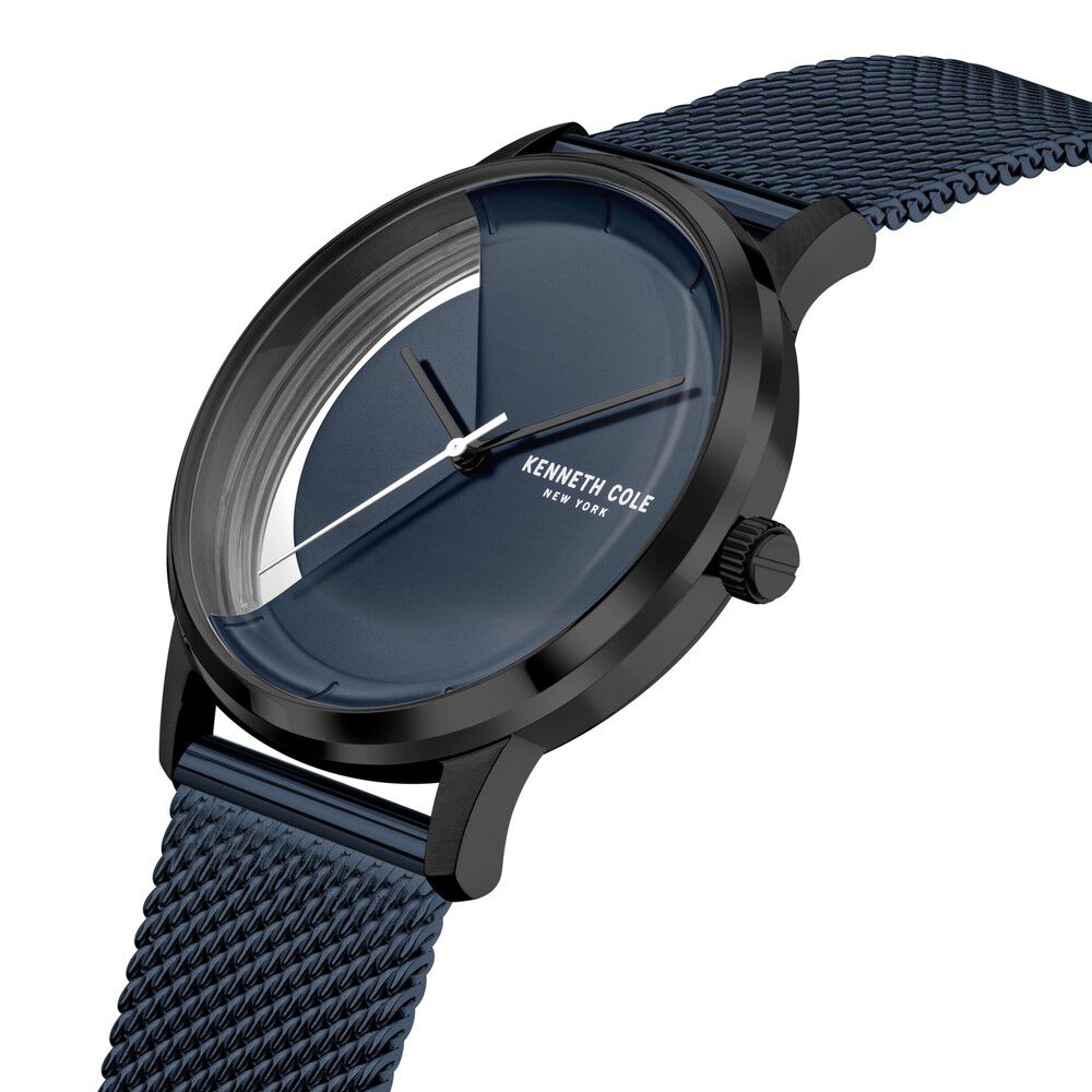 Kenneth Cole Quartz Analog Blue Dial Stainless Steel Strap Watch for Men