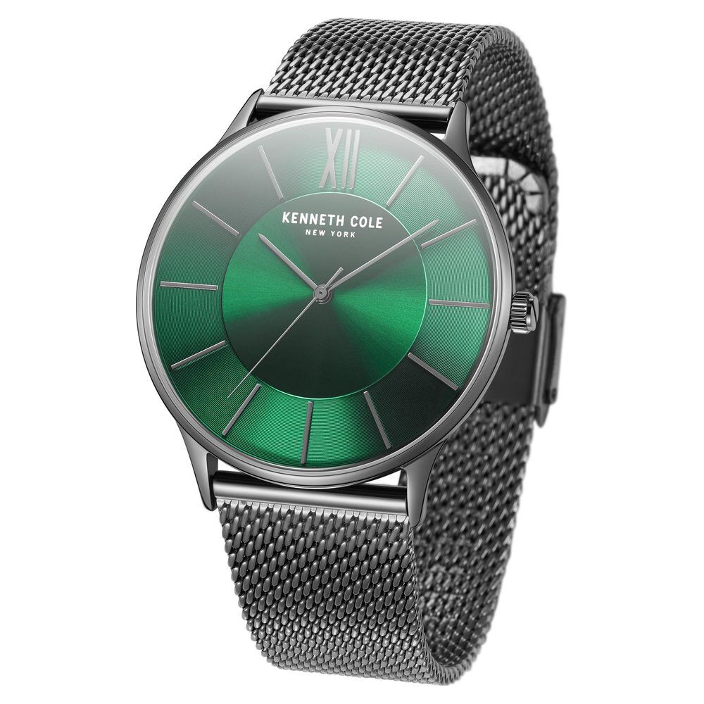 Kenneth Cole Quartz Analog Green Dial Stainless Steel Strap Watch for Men