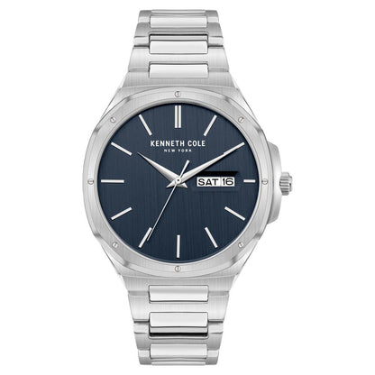 Kenneth Cole Quartz Analog Blue Dial Stainless Steel Strap Watch for Men NEKCWGH2104803MN