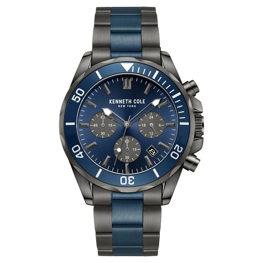 Kenneth Cole Quartz Chronograph Blue dial Stainless Steel Strap Watch for Men