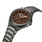 Kenneth Cole Quartz Multifunction Brown Dial Stainless Steel Strap Watch for Men-NTKCWGK0035404MN