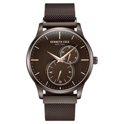 Kenneth Cole Multifunction Brown Dial Stainless Steel Strap Watch For Men KCWGK2125204MN