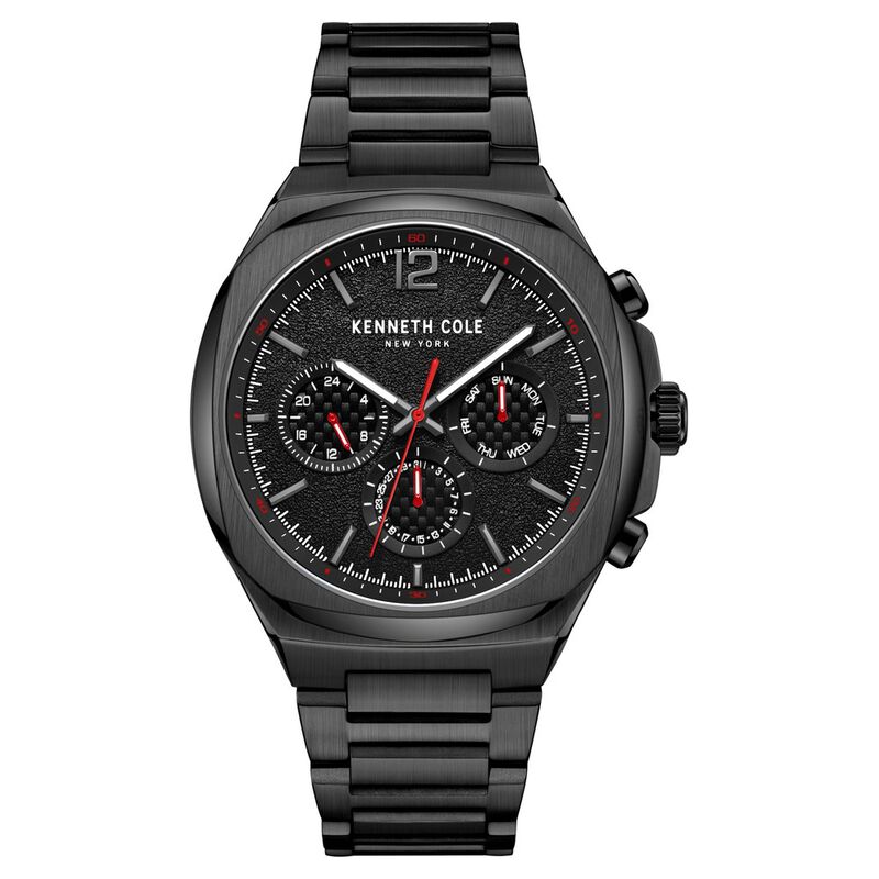 Kenneth Cole Multifunction Black Dial Watch For Men