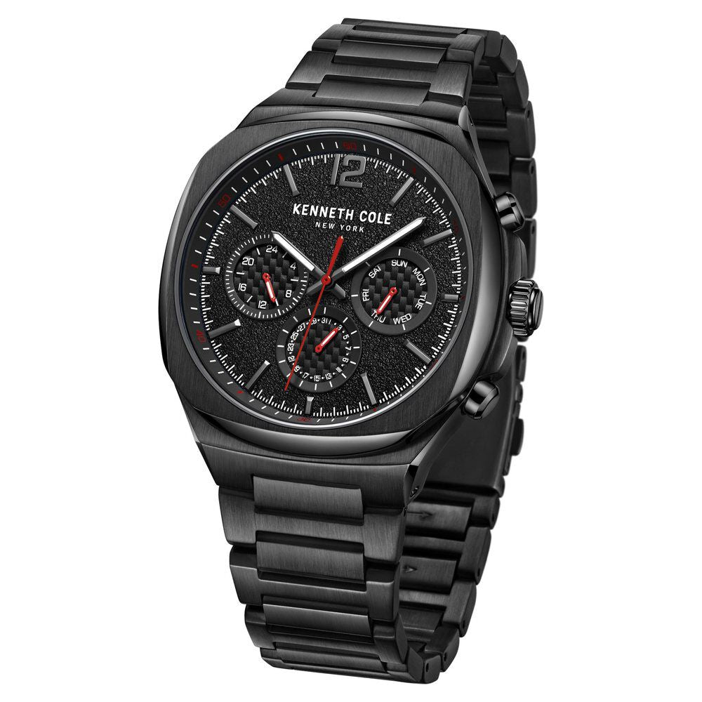 Kenneth Cole Multifunction Black Dial Watch For Men