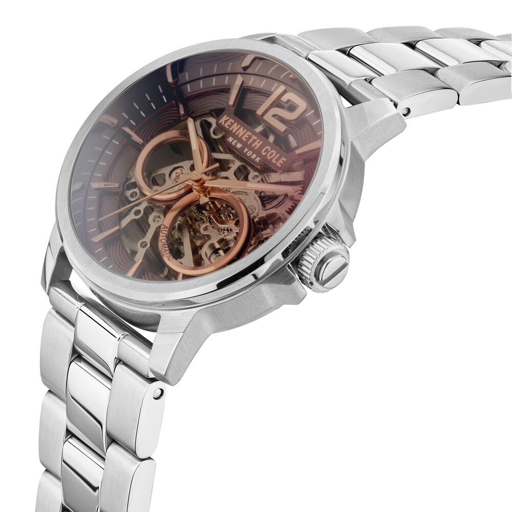 Kenneth Cole Maroon Dial Automatic Watch For Men