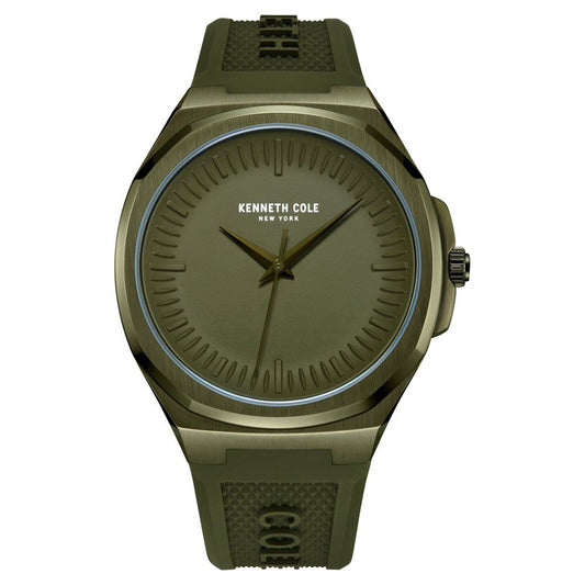 Kenneth Cole Quartz Analog Green dial Silicone Strap Watch for Men