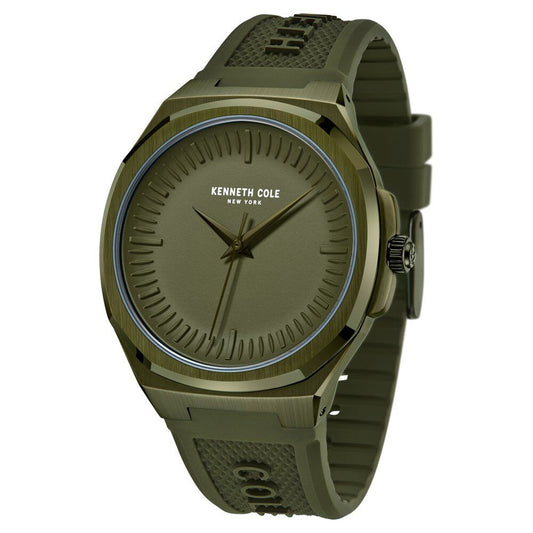 Kenneth Cole Quartz Analog Green dial Silicone Strap Watch for Men