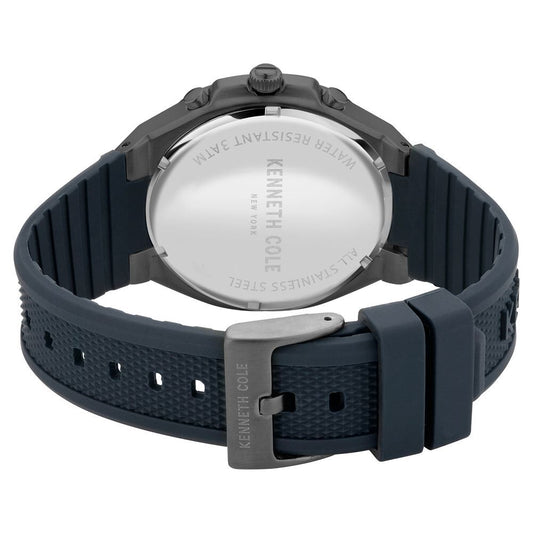 Kenneth Cole Quartz Chronograph Grey Dial Silicone Strap Watch For Men