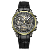 Kenneth Cole Quartz Multifunction Grey Dial Leather Strap Watch for Men