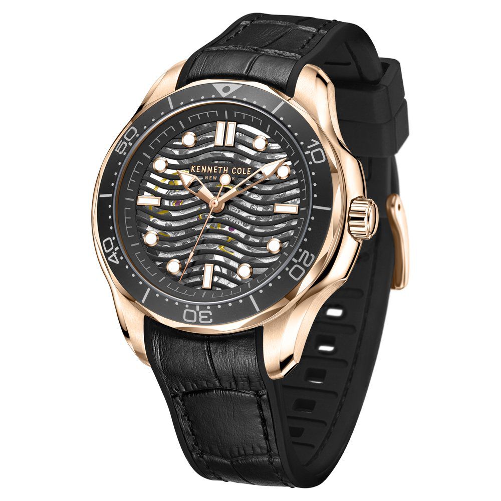 Kenneth Cole Black Dial Automatic Watch for Men NEKCWGR2220901MN