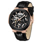 Kenneth Cole Automatic Black Dial With Black Leather Strap Watch For Men KCWGX0046204MN