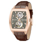 Kenneth Cole Automatic Brown Leather Strap Watch For Men-NTKCWGX0058803MN