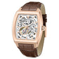 Kenneth Cole Automatic White Dial Leather Strap Watch For Men-NTKCWGX0063802MN