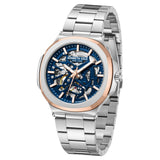 Kenneth Cole Automatic Blue Dial With Silver Stainless Steel Strap Watch For Men KCWGY0046201MN