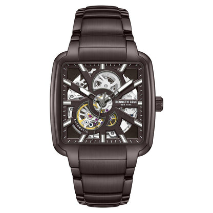 Kenneth Cole Automatic Brown Dial With Brown Stainless Steel Strap Watch For Men-NTKCWGY0046501MN