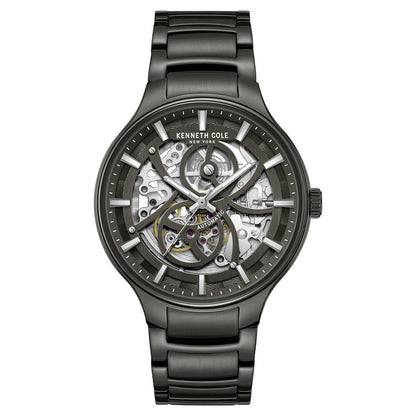 Kenneth Cole Automatic Grey Dial Stainless Steel Strap Watch For Men-NTKCWGY0059804MN