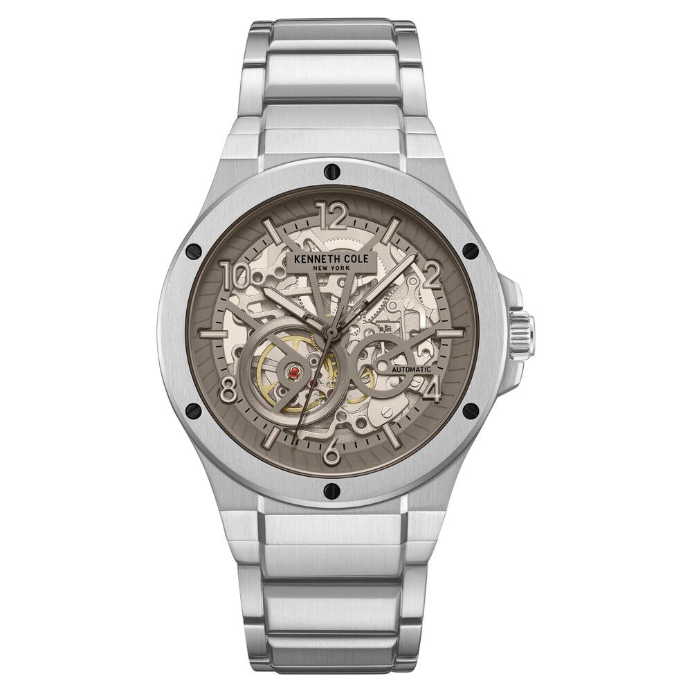 Kenneth Cole Automatic Stainless Steel Bracelet Watch For Men-NTKCWGY0063302MN