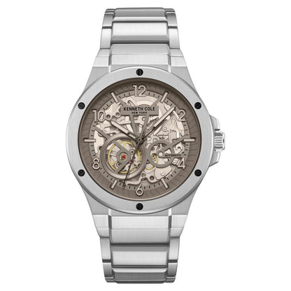 Kenneth Cole Automatic Stainless Steel Bracelet Watch For Men-NTKCWGY0063302MN