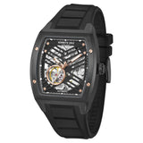 Kenneth Cole Automatic Black Dial With Black Silicone Strap Watch For Men-NTKCWGZ0046103MN