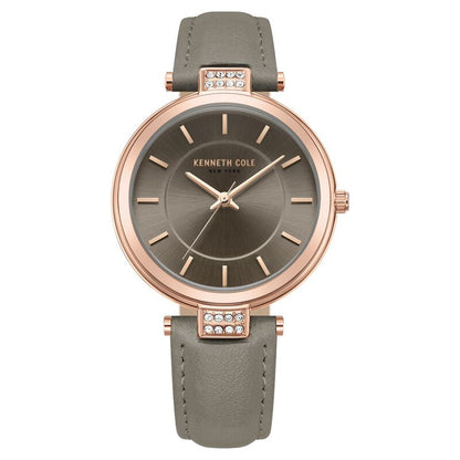 Kenneth Cole Quartz Analog Brown Dial Antique Leather Strap Watch For Women
