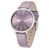 Kenneth Cole Quartz Analog Purple Dial Purple Leather Strap Watch For Women