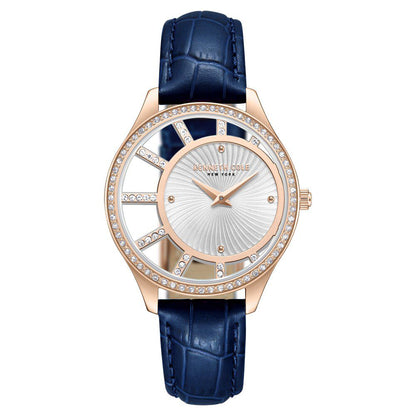 Kenneth Cole Quartz Analog Silver Dial Leather Strap Watch For Women KCWLA0061601LD